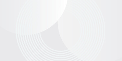 White geometric abstract background overlap layer on bright space with lines effect decoration. Modern graphic design element circles style  arts