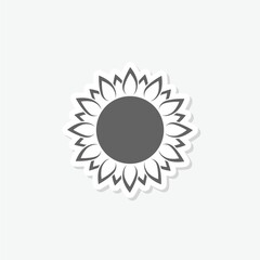 Sunflower logo icon sticker isolated on gray background