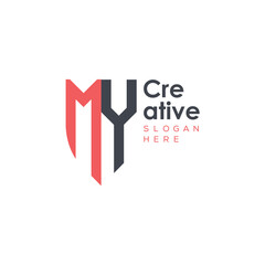 initial monogram letter logo with creative design.