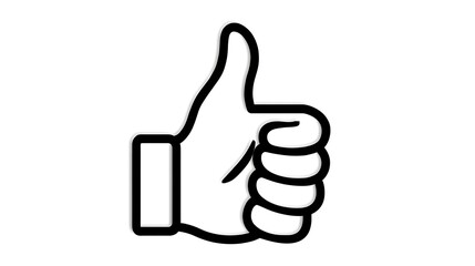 Hand Gesture Thumbs Up Silhouette Expressing Approval and Positive Agreement Sign Illustration Art