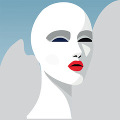 3d render of a man in a mask silhouettes