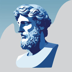 vector illustration silhouettes of a male head