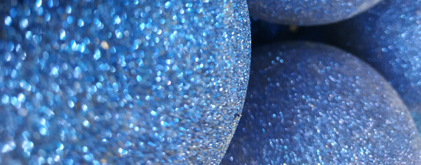 New Year, Christmas decorations for compositions. Shiny balls, tinsel. festive background. Copy...