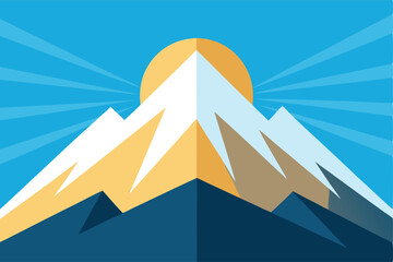 vector illustration of a mountain landscape
