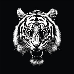 tiger head silhouette