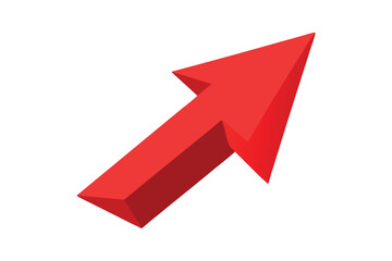 red-arrow-with-soft-shadows-on-white-background