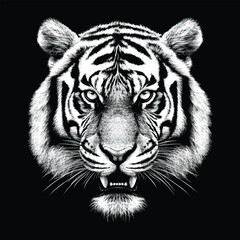 tiger head silhouette