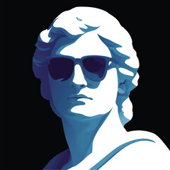 portrait of a young man silhouettes