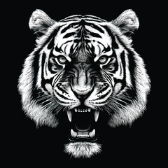 tiger head silhouette