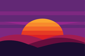 Fototapeta premium sunset over the mountains