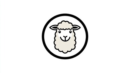 Sheep icon on white background