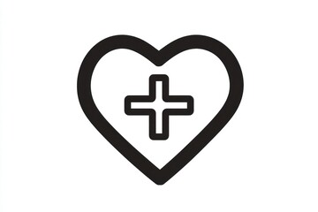 Obraz premium Heart with plus sign graphic (2)