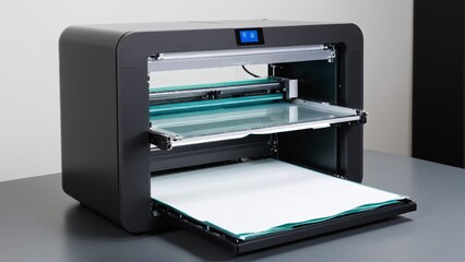 High-Resolution Precision: Examination of a Flatbed Scanner with Innovative Features, Including an Integrated Display and Open Tray Design.