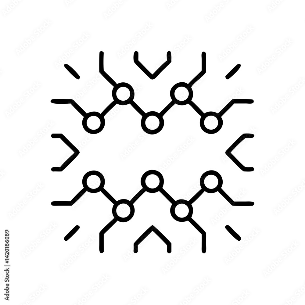 Poster interconnected nodes forming a vibrant network, symbolizing strong connections and collaborative ene