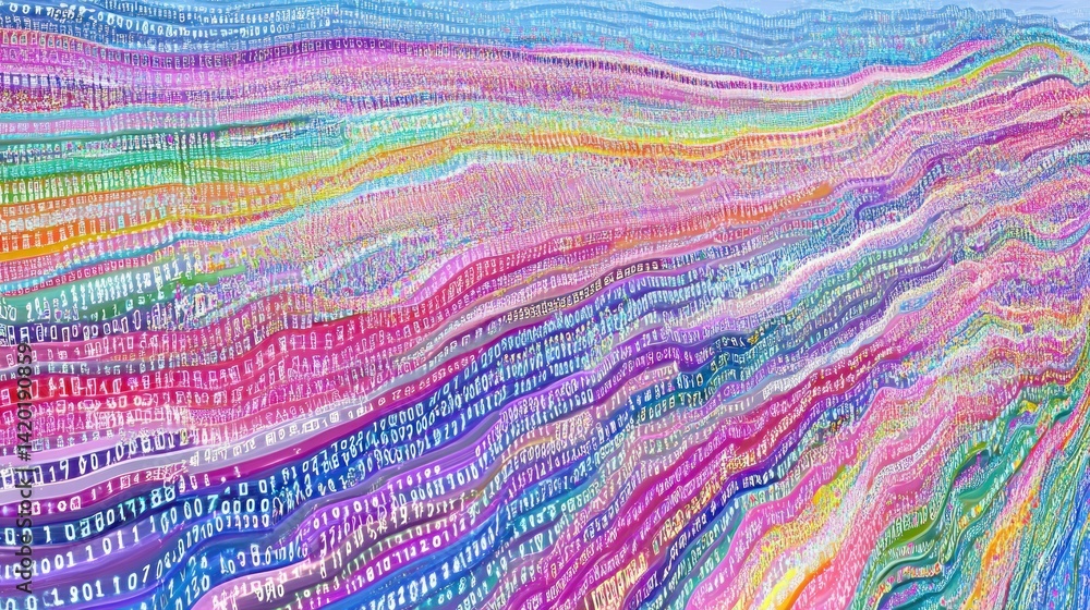 Poster abstract colorful wavy lines background