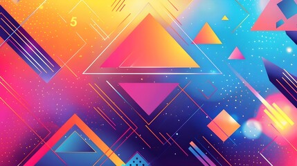 Modern Colorful Abstract Background with Triangles – Vibrant Geometric Design, Dynamic Pattern, and Artistic Graphic Concept