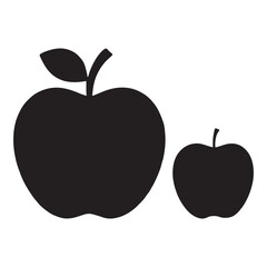 apple silhouette vector
