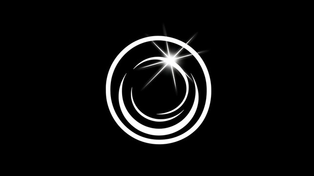 Luminous Cosmic Portal Formation on Black Backdrop with Elegant Circular Design and Bright Radiance.