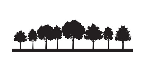 Forest tree line silhouette artwork