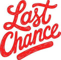 Last Chance Sale Red Typography Design