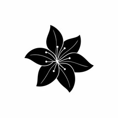 creative details Lily flower icon Vector Illustration 
