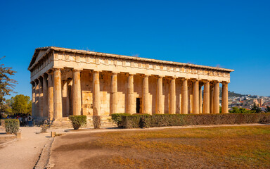 Obraz premium Photo from iconic temple of Hephaestus, Athens historic center, Attica, Greece 