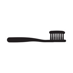 toothbrush with toothpaste vector.