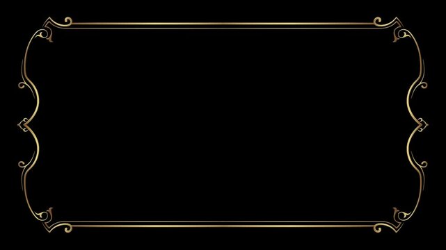 gold vintage ornamental frame animation