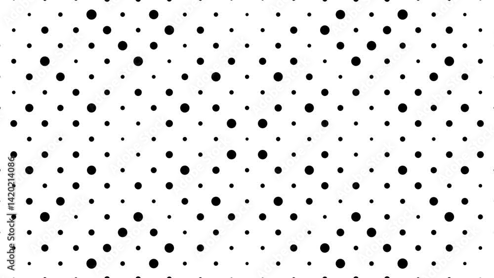 Poster abstract halftone motion background. moving dots seamless loop