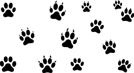 Fototapeta premium Paw Print icon vector illustration 