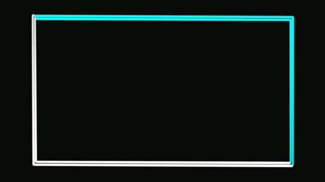 facecam Neon overlay loop. Animated facecam or webcam colorful light. Drag and drop use on transparent background. 4k