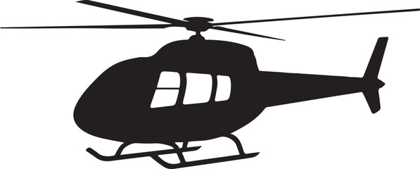 helicopter silhouette, copter icon vector illustration