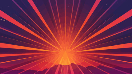 Orange abstract rays background vector 