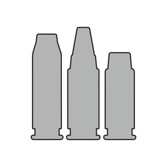 Minimalist Bullet Illustration – Black & White