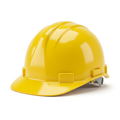 Yellow hard hat isolated on white