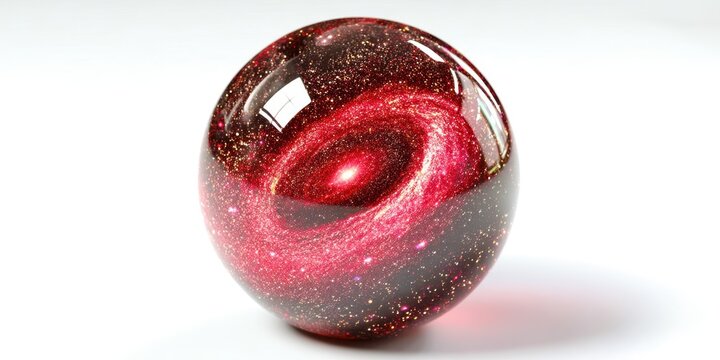 A pill with a red and black shell and a gold and black center