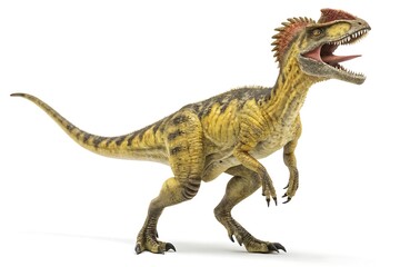 Fototapeta premium Realistic Dilophosaurus Illustration Detailed Jurassic Dinosaur Art