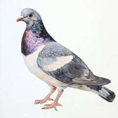 Obraz premium pigeon on a white background