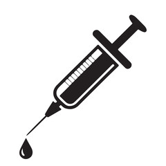 Syringe silhouettes, medical syringe, Vaccine or injection icon, Syringe injection, syringe with drop