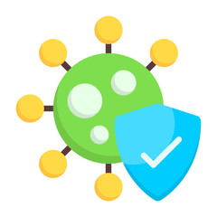 Virus Protection Flat Flat Icon