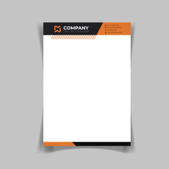 Modern corporate business letterhead template