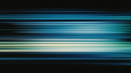 Dynamic horizontal lines with gradient of blues and greens, creating a sense of movement