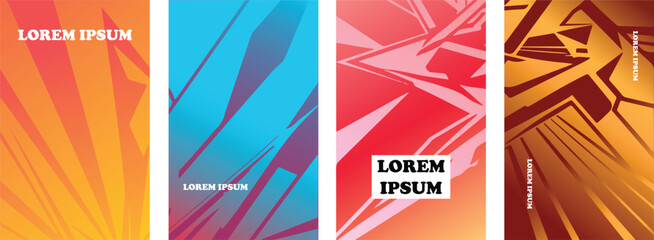 Music poster design background vector set. Modern art minimalist style design templates for celebration, ads, branding, banner, cover, label, poster, print