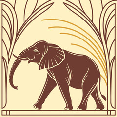 vector illustration of an elephant