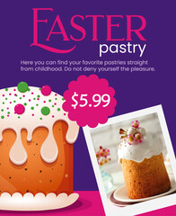  Easter banner for a pastry shop