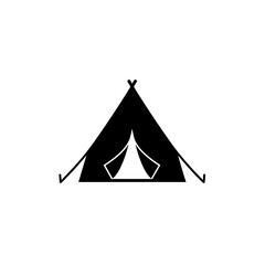 Fototapeta premium Tent Icon Illustration for Camping Websites, Outdoor Blogs, Adventure Awareness, Graphic Designs, and Travel Marketing