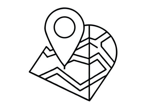 black map pin location icon clip art preview