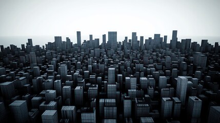 Obraz premium Aerial View of a Futuristic Cityscape