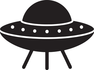 UFO alien spacecraft vector Silhouette, ufo Silhouette of spaceship, alien flying saucer spaceship silhouette