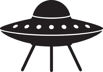 UFO alien spacecraft vector Silhouette, ufo Silhouette of spaceship, alien flying saucer spaceship silhouette